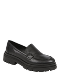 Jones Bootmaker Tabata Leather Chunky Loafers, Black, Black