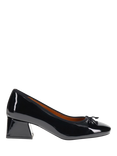 Jones Bootmaker Yosha Patent Leather Flared Heeled Courts, Black