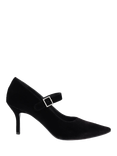 Jones Bootmaker Yumi Velour Pointed Heeled Courts, Green