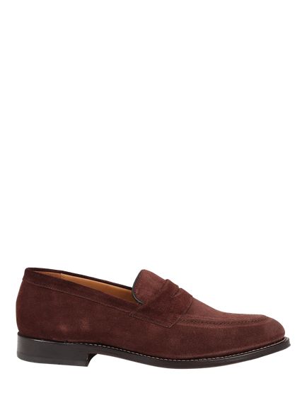 Jones Bootmakers Barcelona 2 Suede Loafers, Dark Brown, Dark Brown