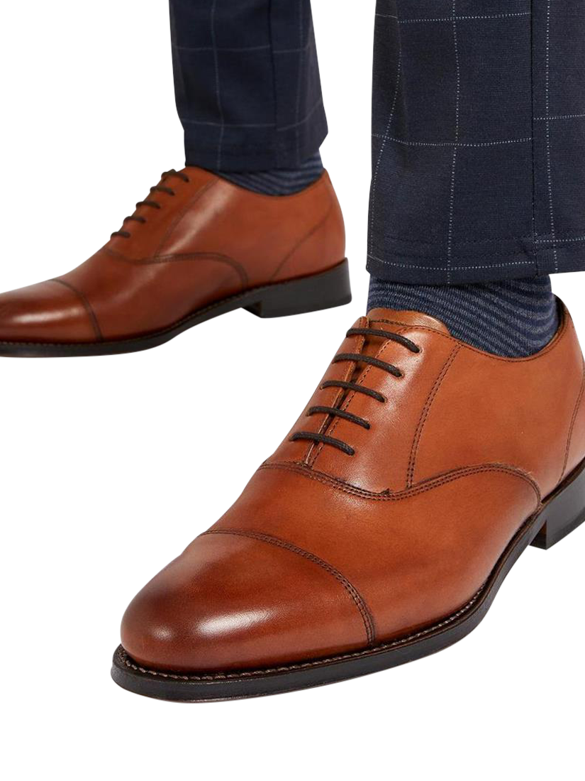 Product image 2 of 6, which shows Jones Bootmaker Barnet Leather Oxford Shoes, Cognac, 6