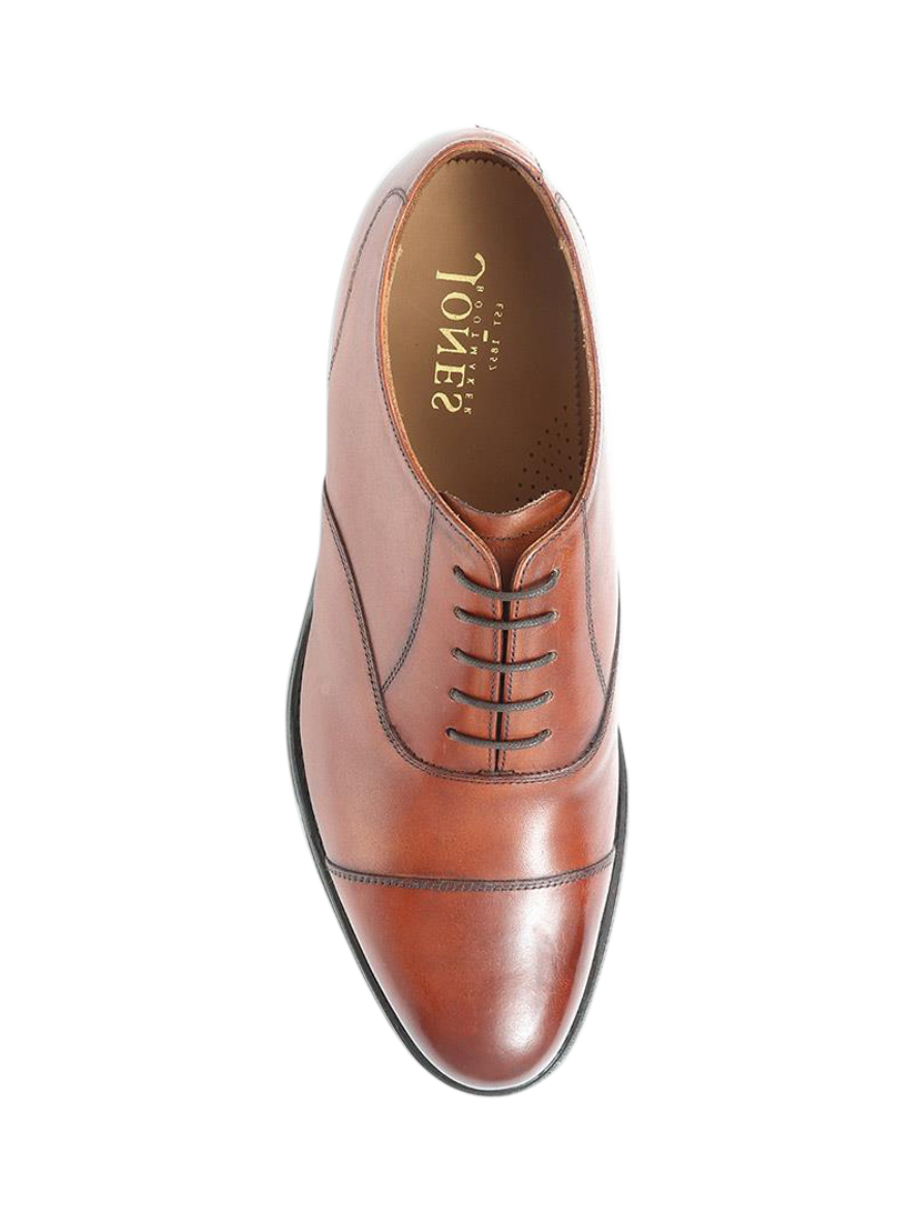 Product image 5 of 6, which shows Jones Bootmaker Barnet Leather Oxford Shoes, Cognac, 6