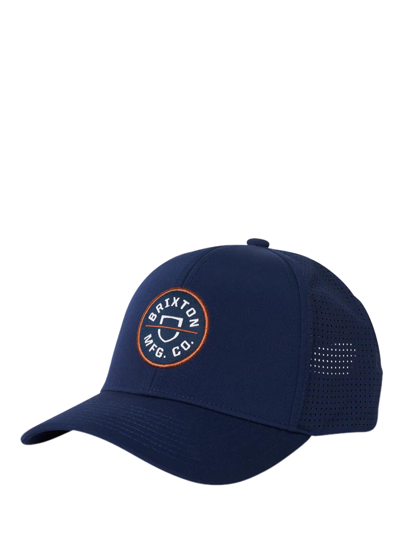 Brixton Crest MP Snapback Cap, Washed Navy