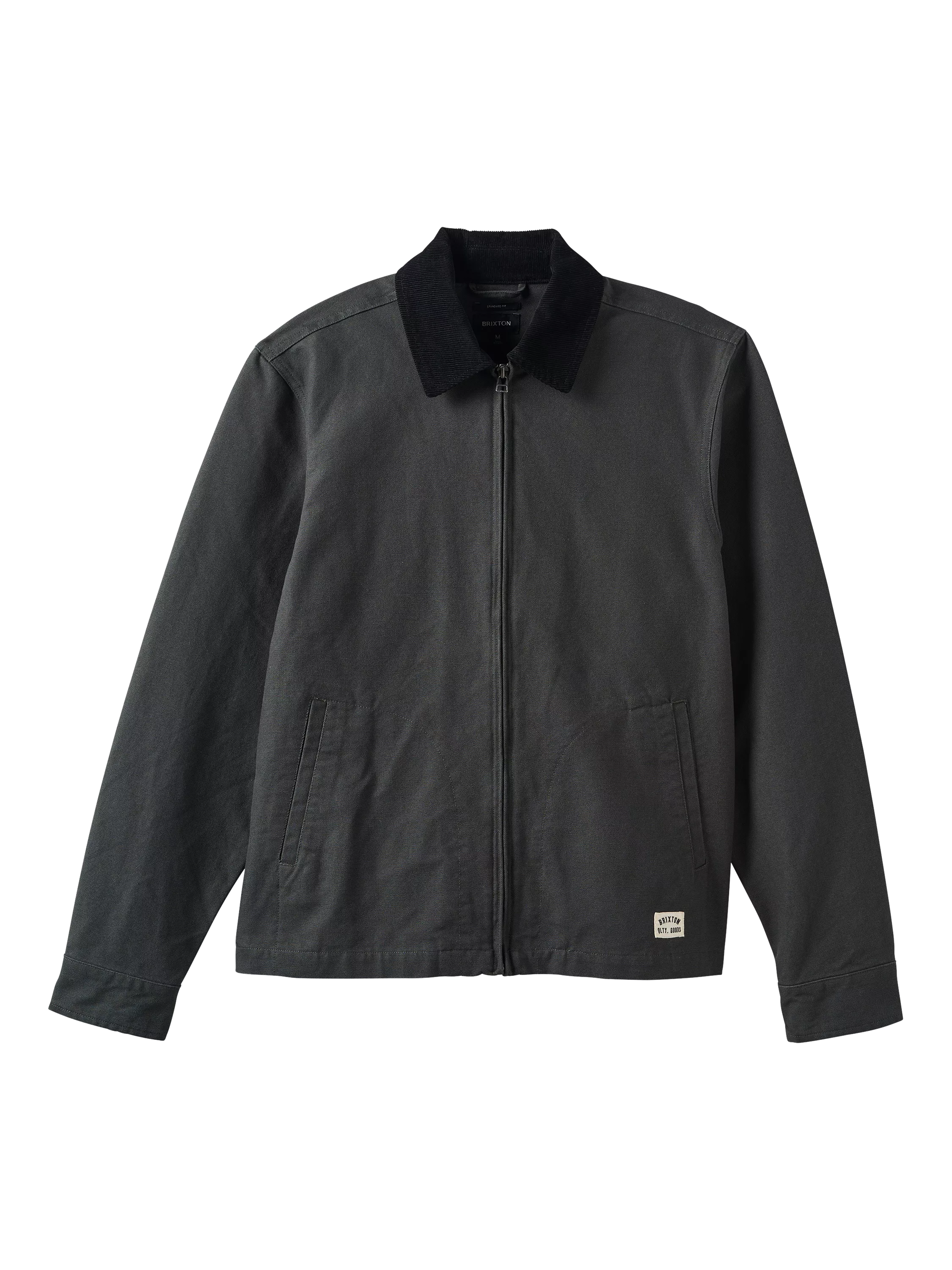 Brixton Zip-Through Mechanic Garage Jacket, Washed Black