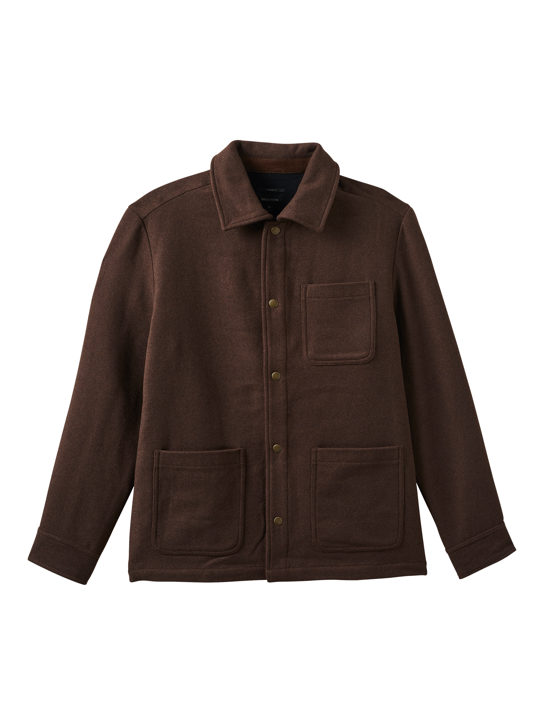 Product image 1 of 3, which shows Brixton Shop Menswear Chore Coat, Pinecone Brown, S