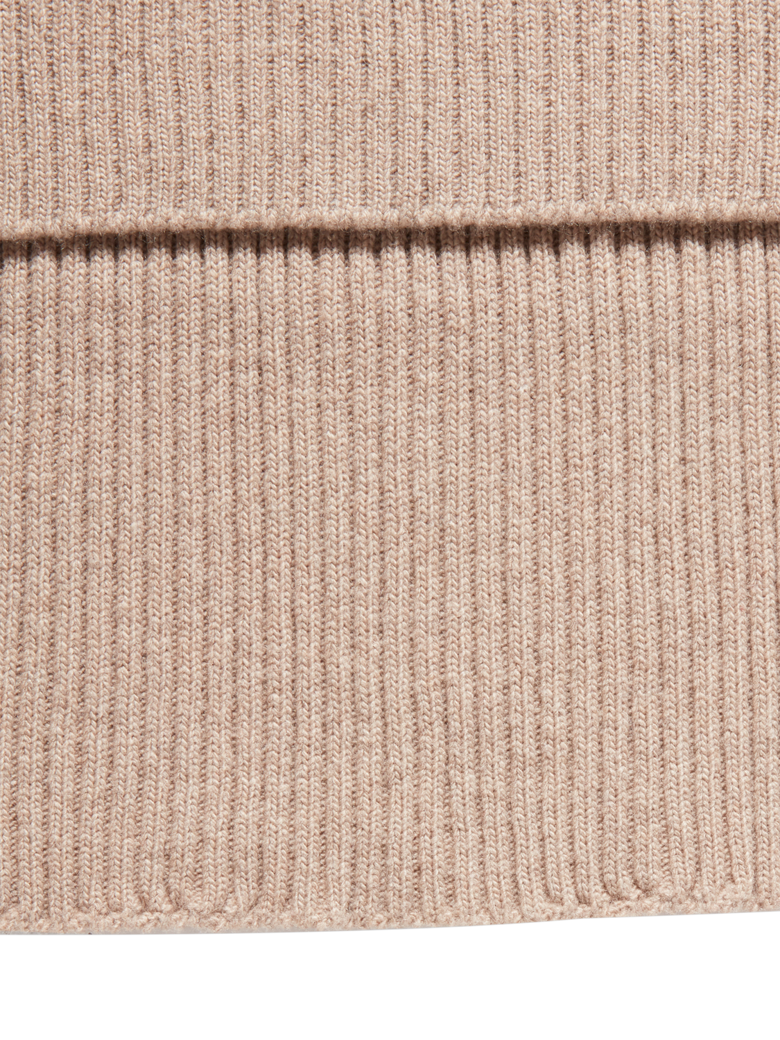 Product image 2 of 2, which shows SISLEY Solid Colour Wool Cashmere Blend Scarf, Beige, One Size