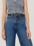 Jigsaw Carlos Leather Belt, Black