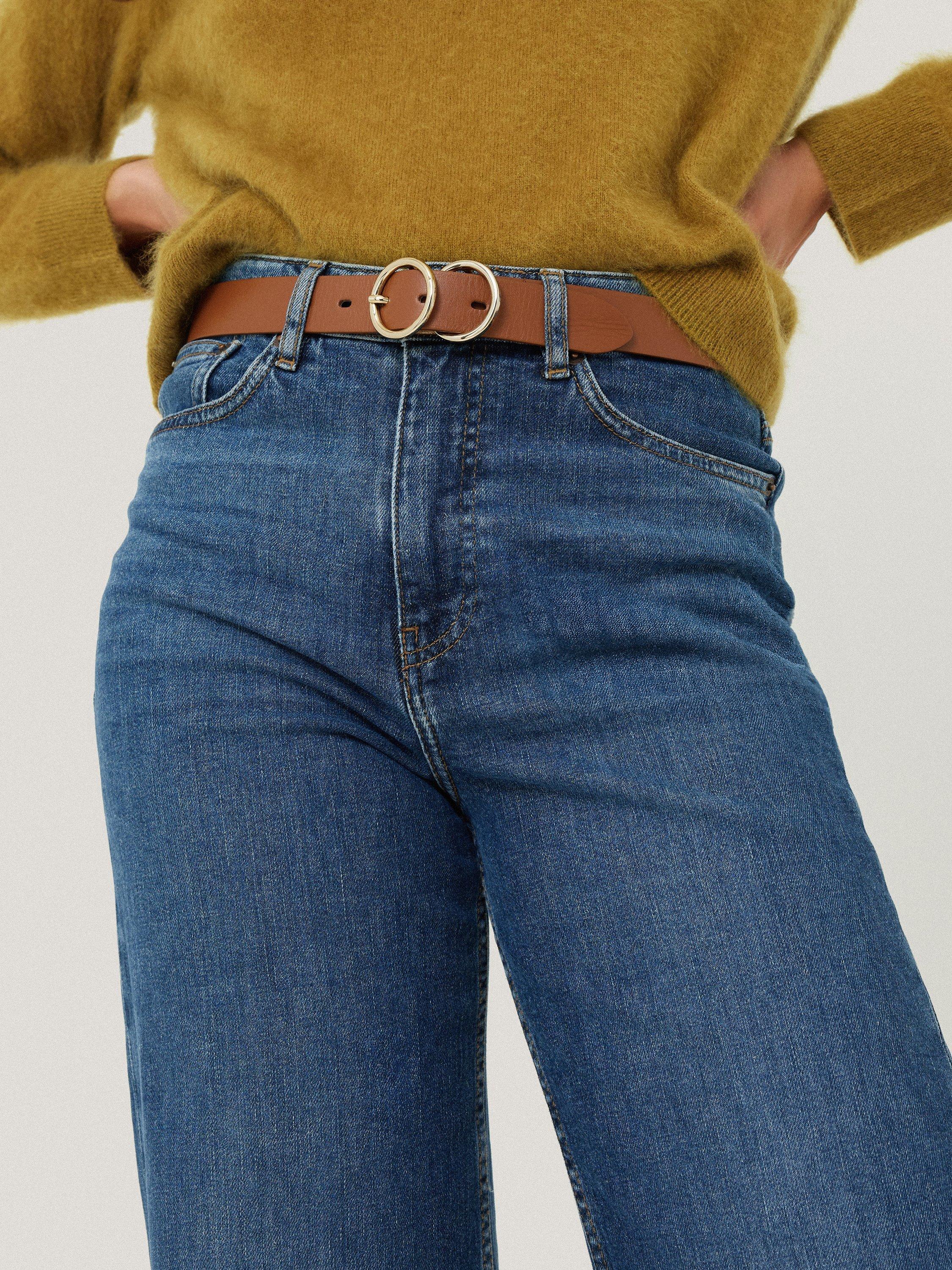 Jigsaw Carlos Leather Belt, Tan