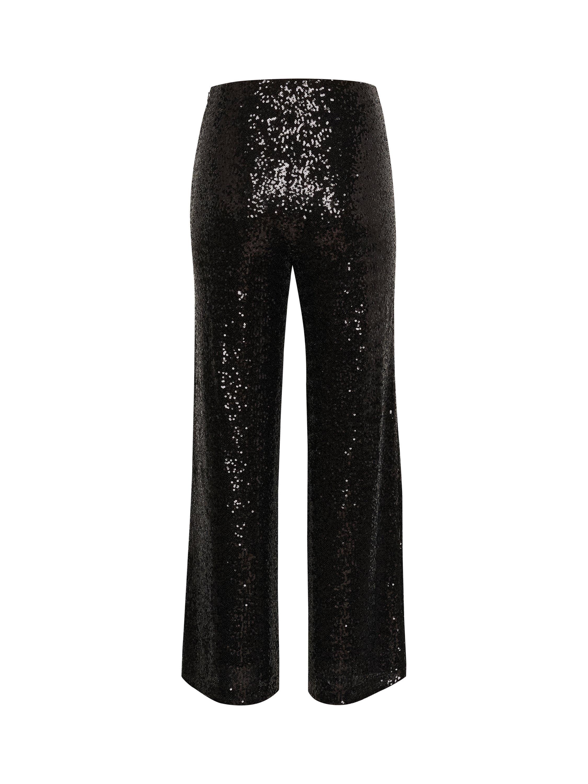 Product image 6 of 6, which shows Part Two Tatianas Sequin Trousers, Black, XS