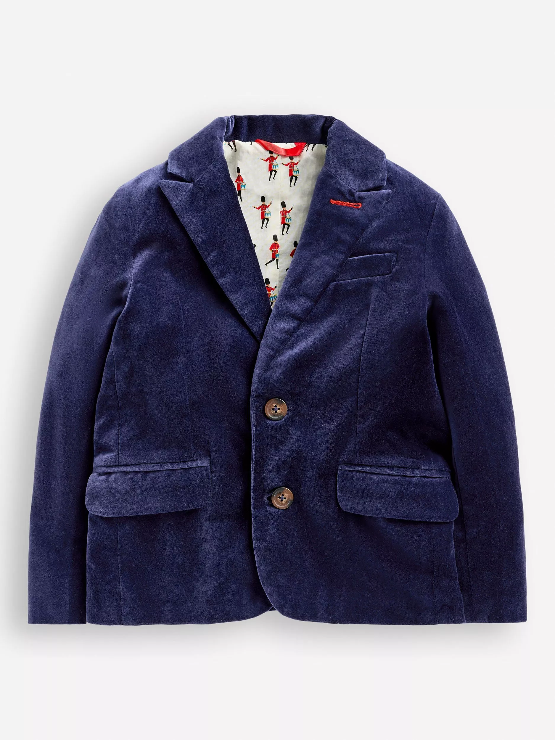 Mini Boden Kids Classic Velvet Blazer College Navy