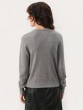 Part Two Ellah Wool Cashmere Blend Cardigan, Night Sky, Grey Melange
