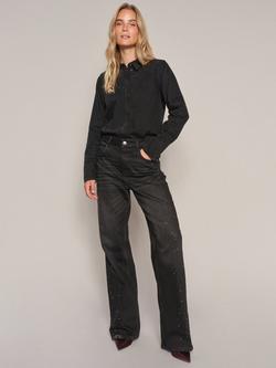 MOS MOSH Relee Rhinestone Jeans, Dark Grey, Dark Grey