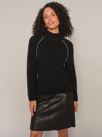 MOS MOSH Zora Bead Wool Rich Jumper, Black