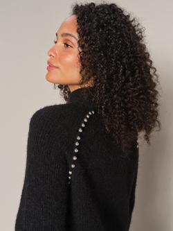 MOS MOSH Zora Bead Wool Rich Jumper - view 2, Black