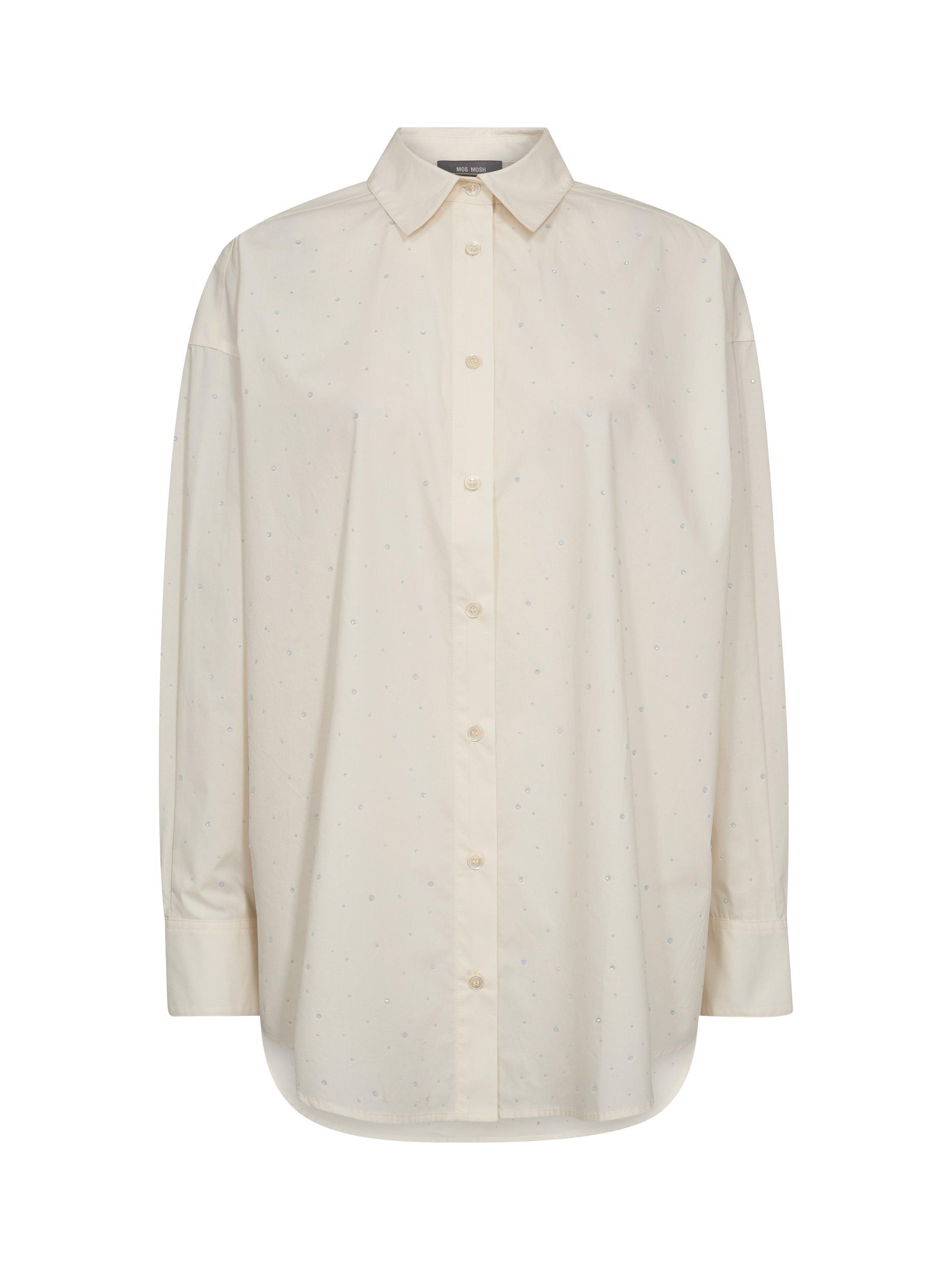 Product image 4 of 7, which shows MOS MOSH Danika Pure Organic Cotton Shirt, Ecru, XL