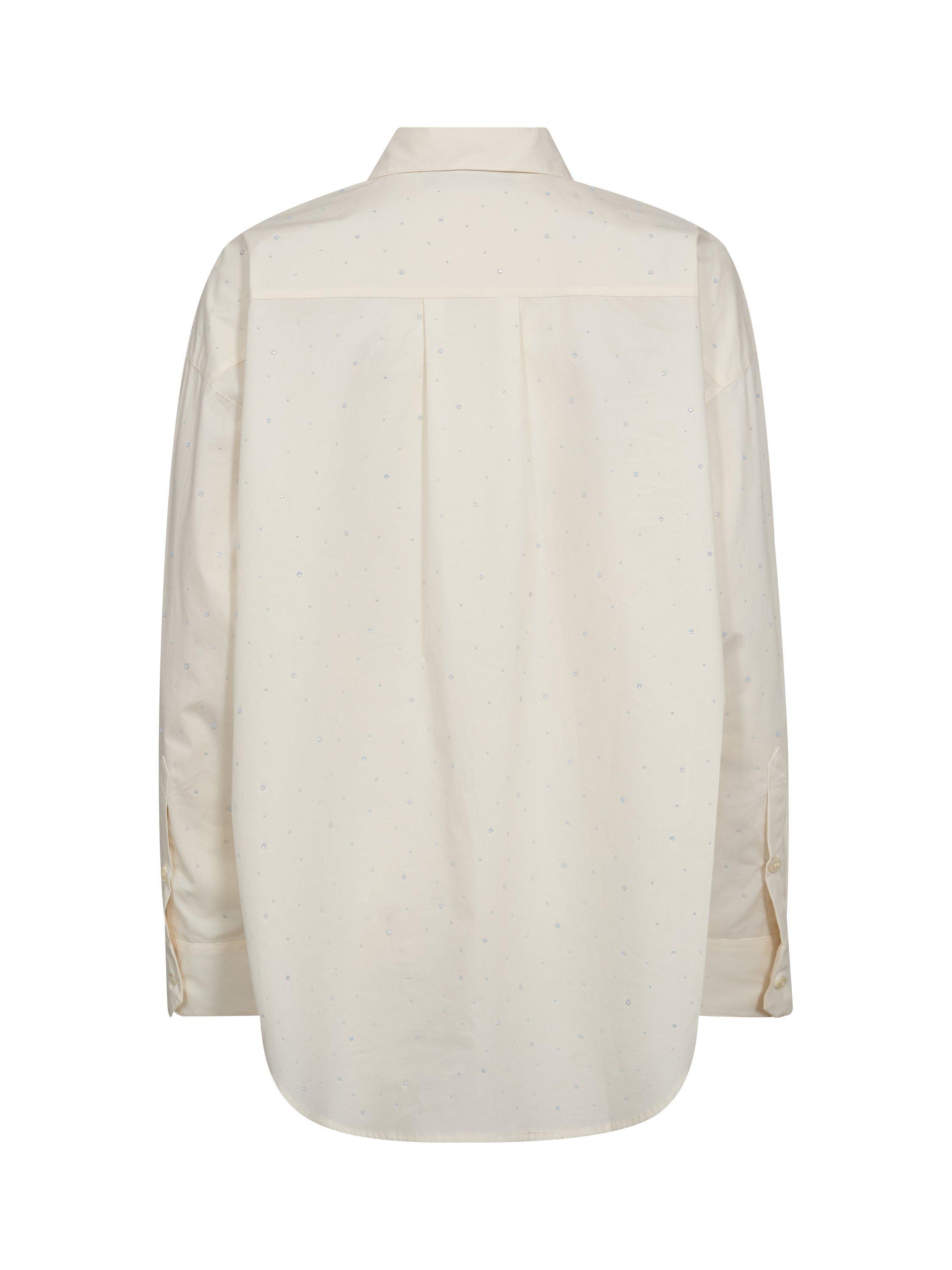 Product image 5 of 7, which shows MOS MOSH Danika Pure Organic Cotton Shirt, Ecru, XL