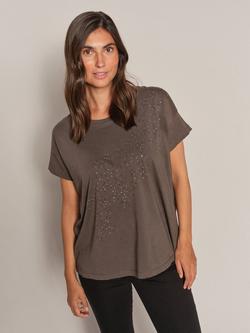 MOS MOSH Lari Rhinestones T-Shirt, Asphalt, Asphalt