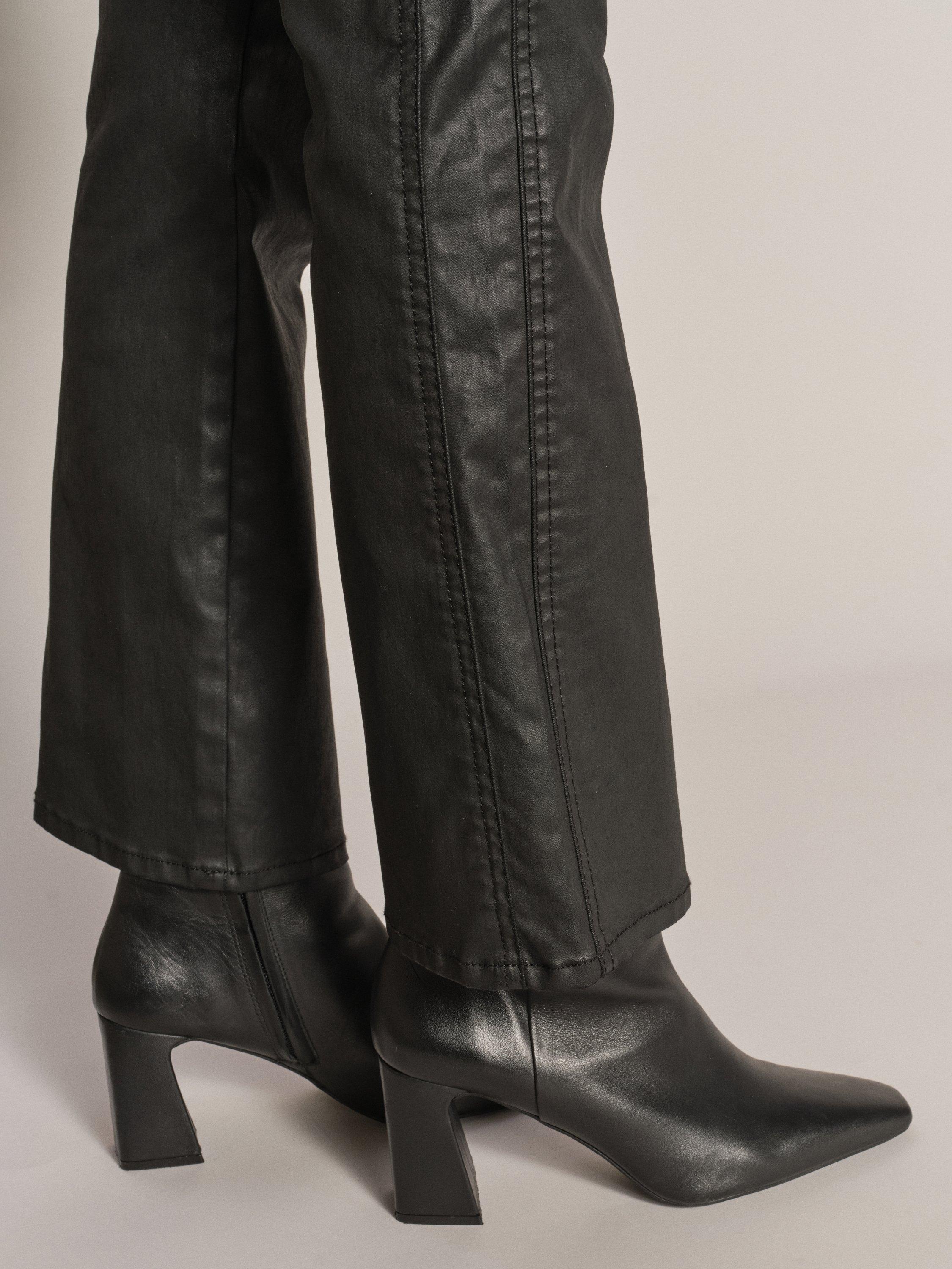 Product image 2 of 4, which shows MOS MOSH Ashley Faux Leather Jeans, Black, 26R