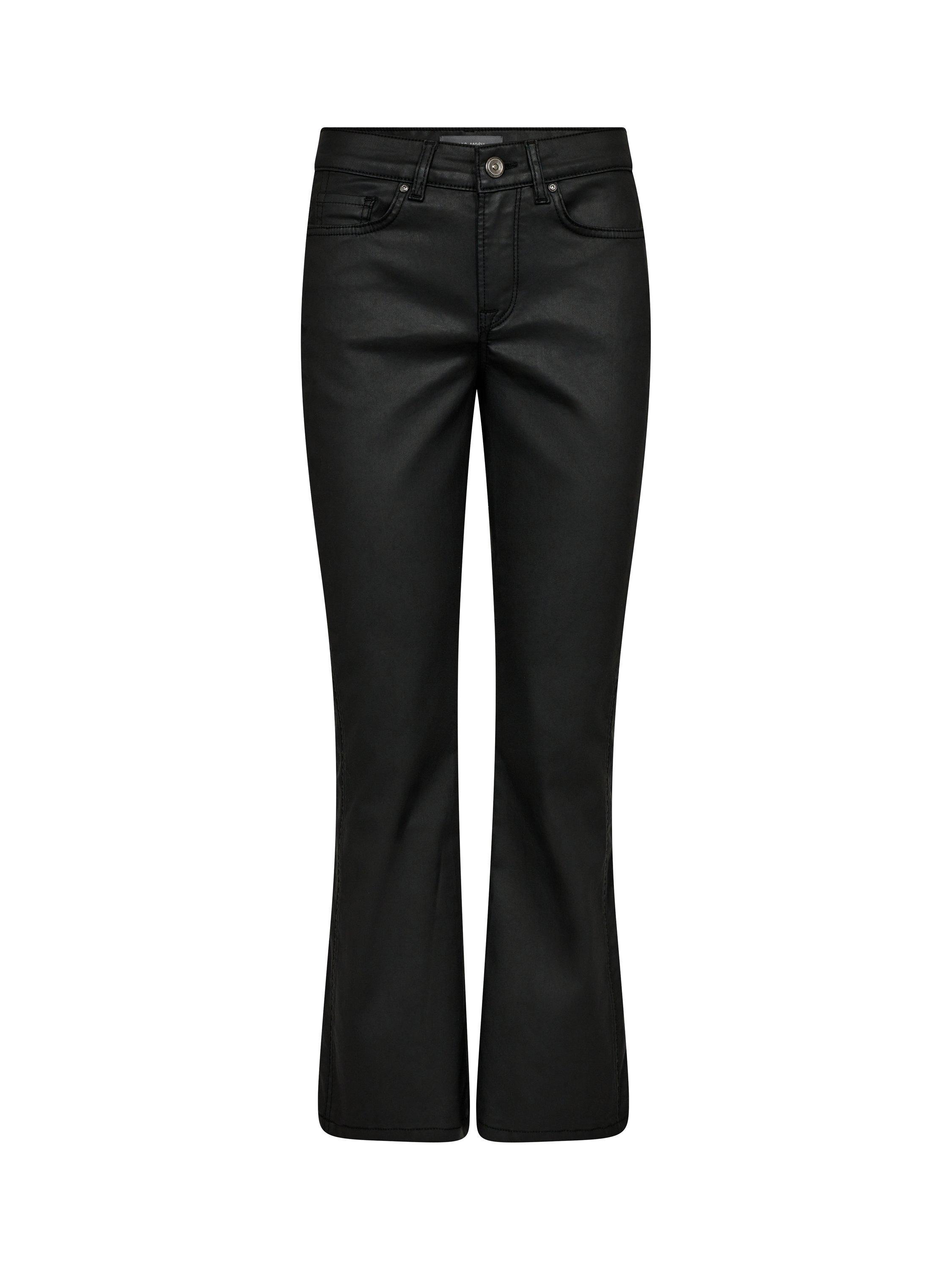 Product image 3 of 4, which shows MOS MOSH Ashley Faux Leather Jeans, Black, 26R