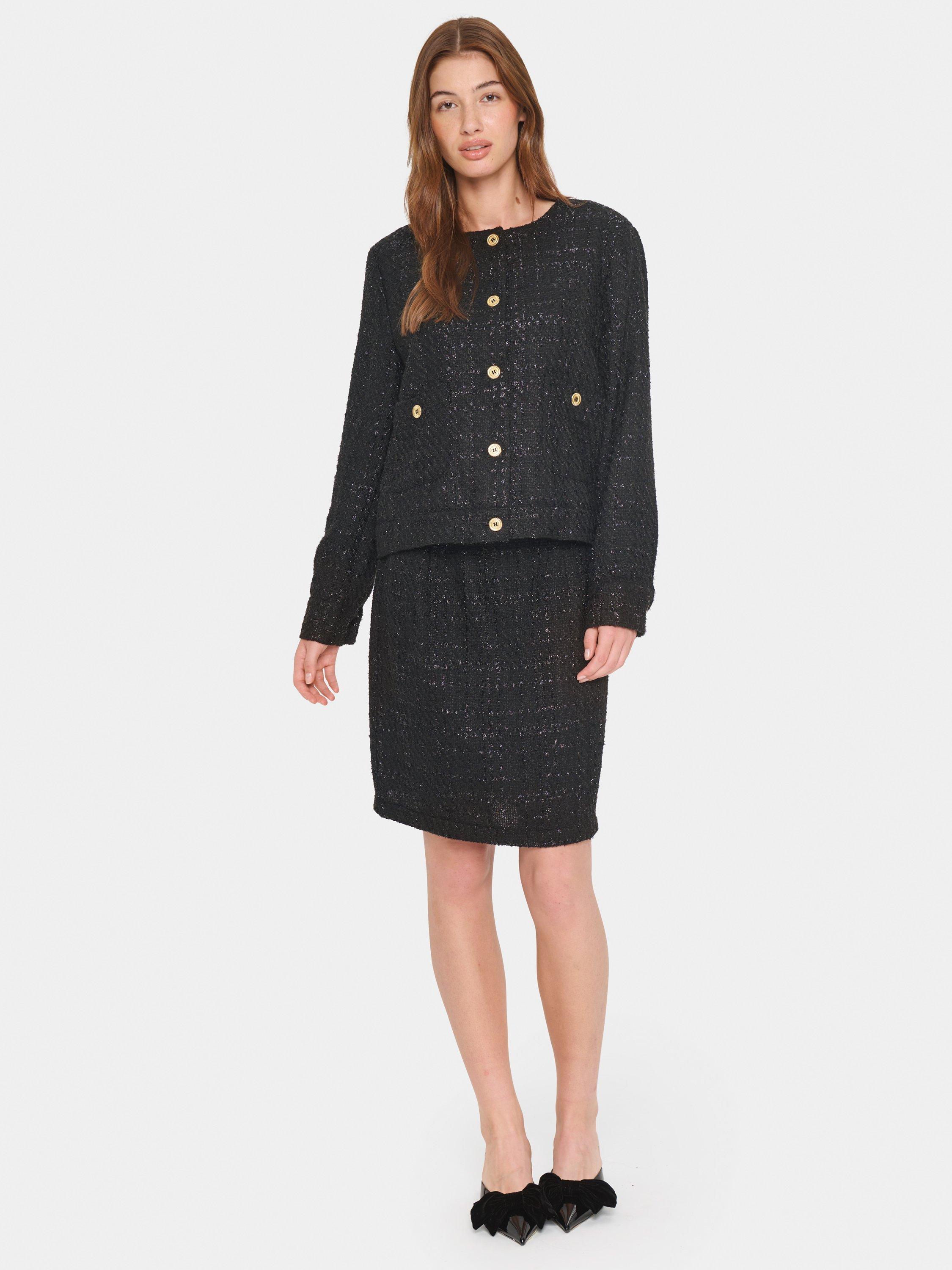Product image 3 of 6, which shows Saint Tropez Hennie Boucle Jacket, Black, XS