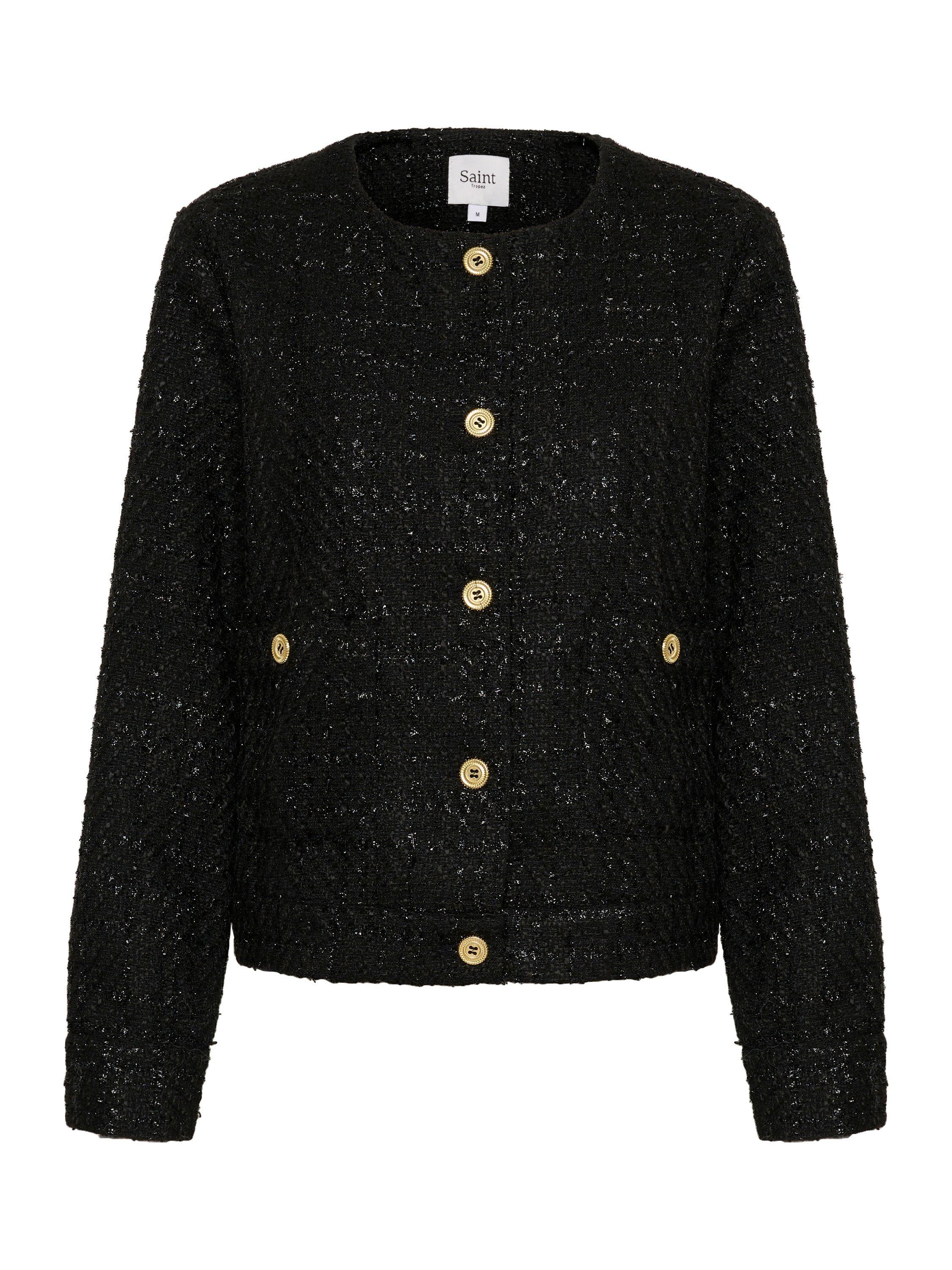 Product image 5 of 6, which shows Saint Tropez Hennie Boucle Jacket, Black, XS