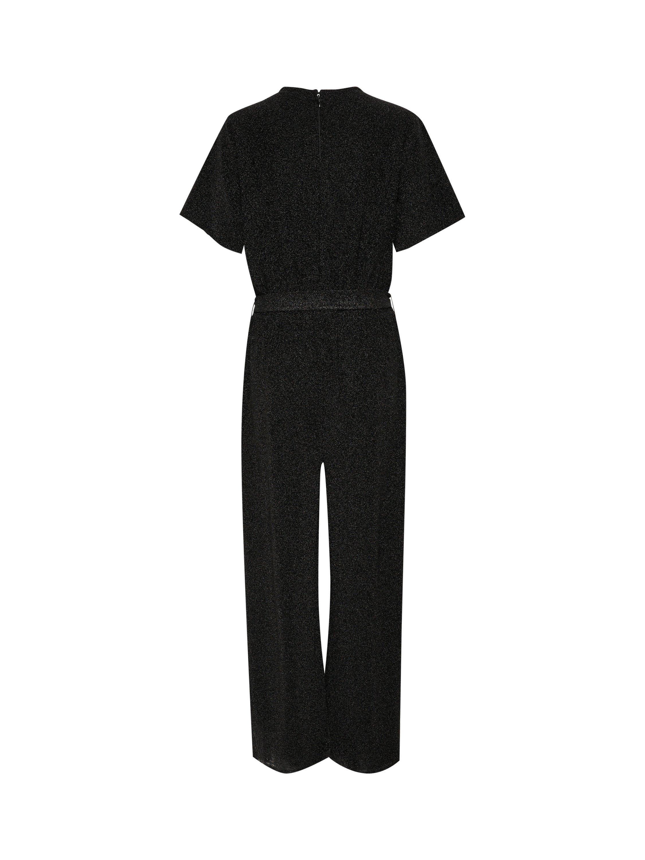 Product image 6 of 6, which shows Saint Tropez Huma Glitter Jumpsuit, Black, XS