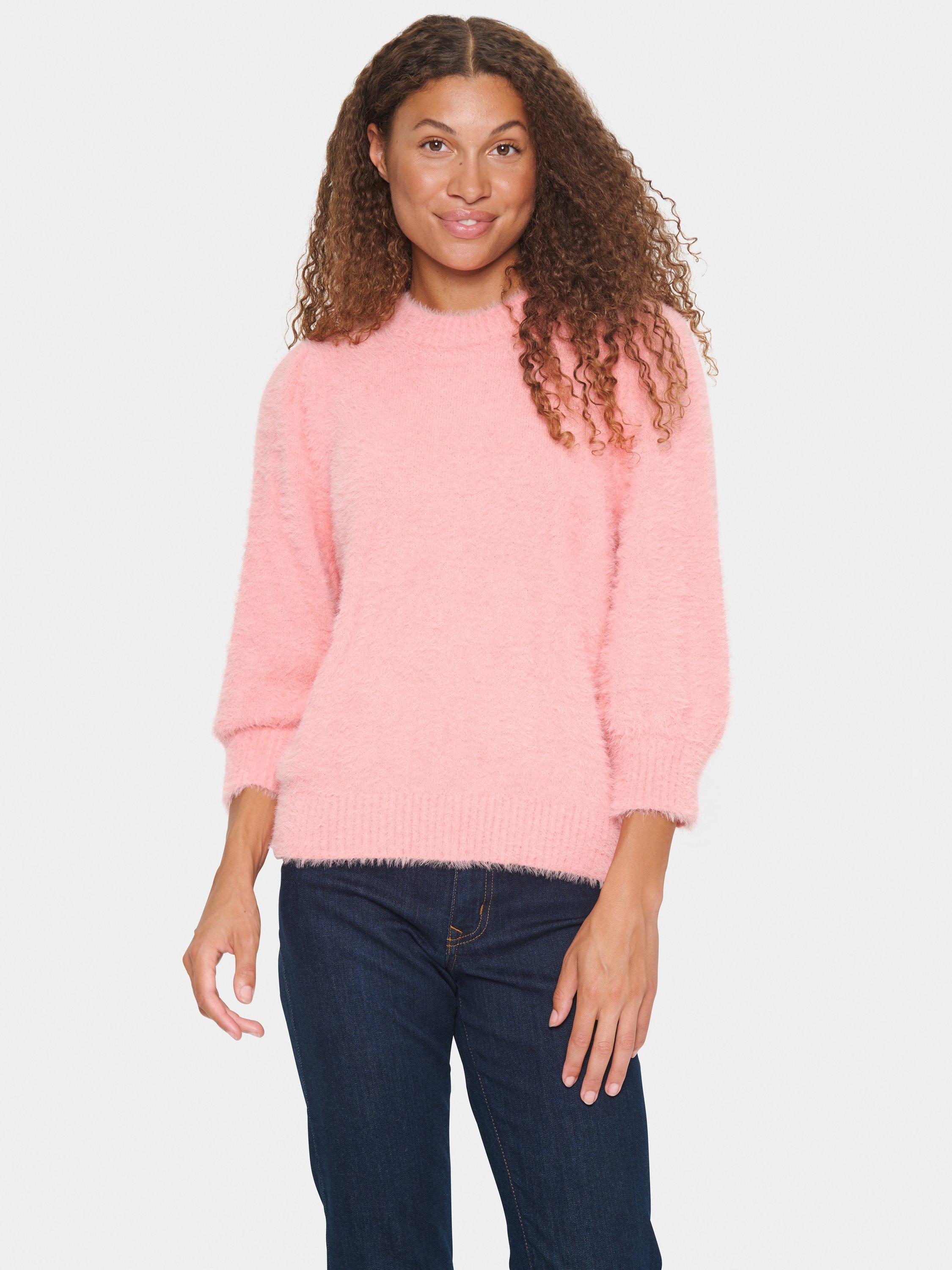 Product image 1 of 6, which shows Saint Tropez Banni Fluffy Jumper, Pink Nectar, XS