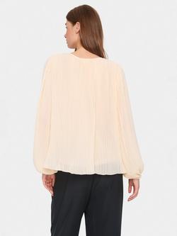 Saint Tropez Hooma Tie Neck Top - view 2, Cream