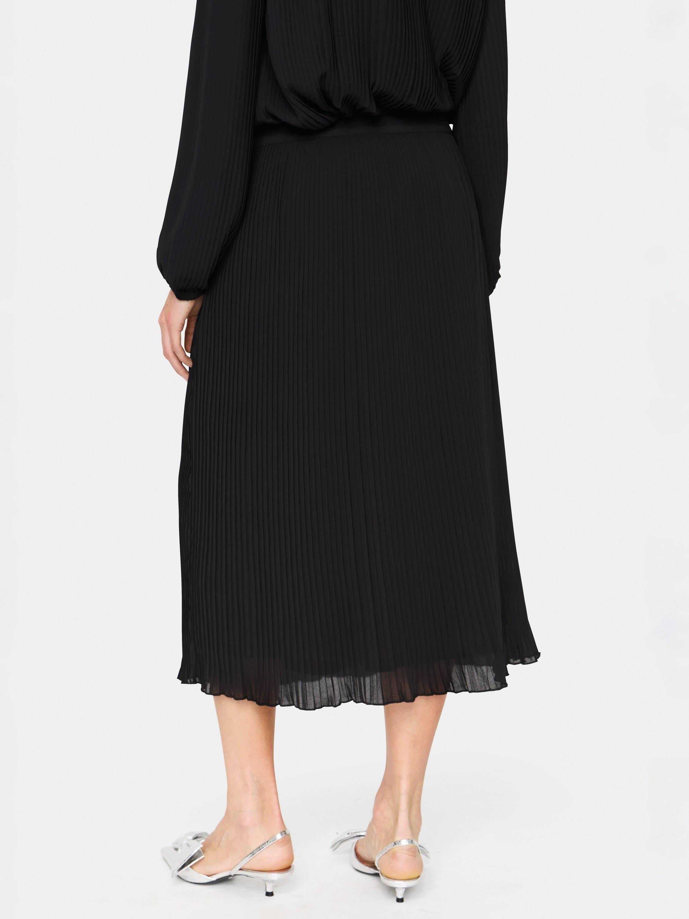 Product image 2 of 6, which shows Saint Tropez Hooma Pleated Skirt, Black, M