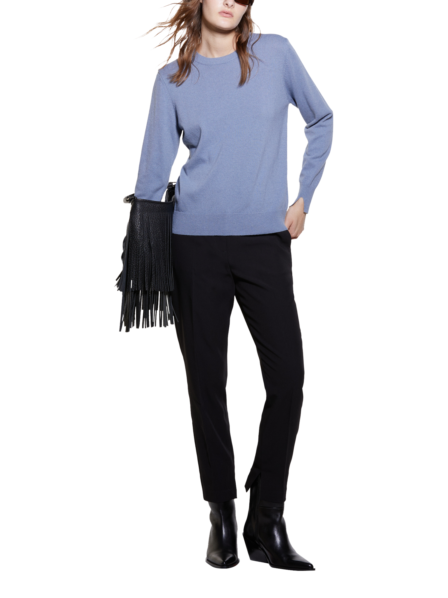 SISLEY Crew Neck Jumper, Light Blue