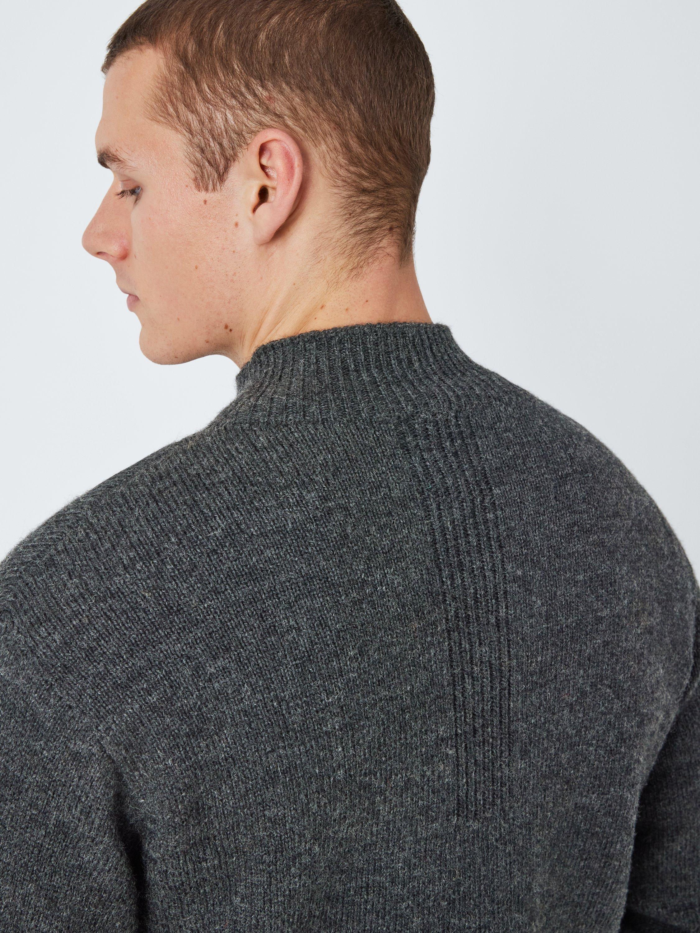 Product image 6 of 6, which shows John Lewis Made in Scotland Merino Wool Turtle Neck Jumper, Niebla, XXL
