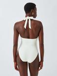 John Lewis Matira Cross Neck Swimsuit, Ecru