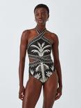 John Lewis Oasis Cut Out Swimsuit, Black