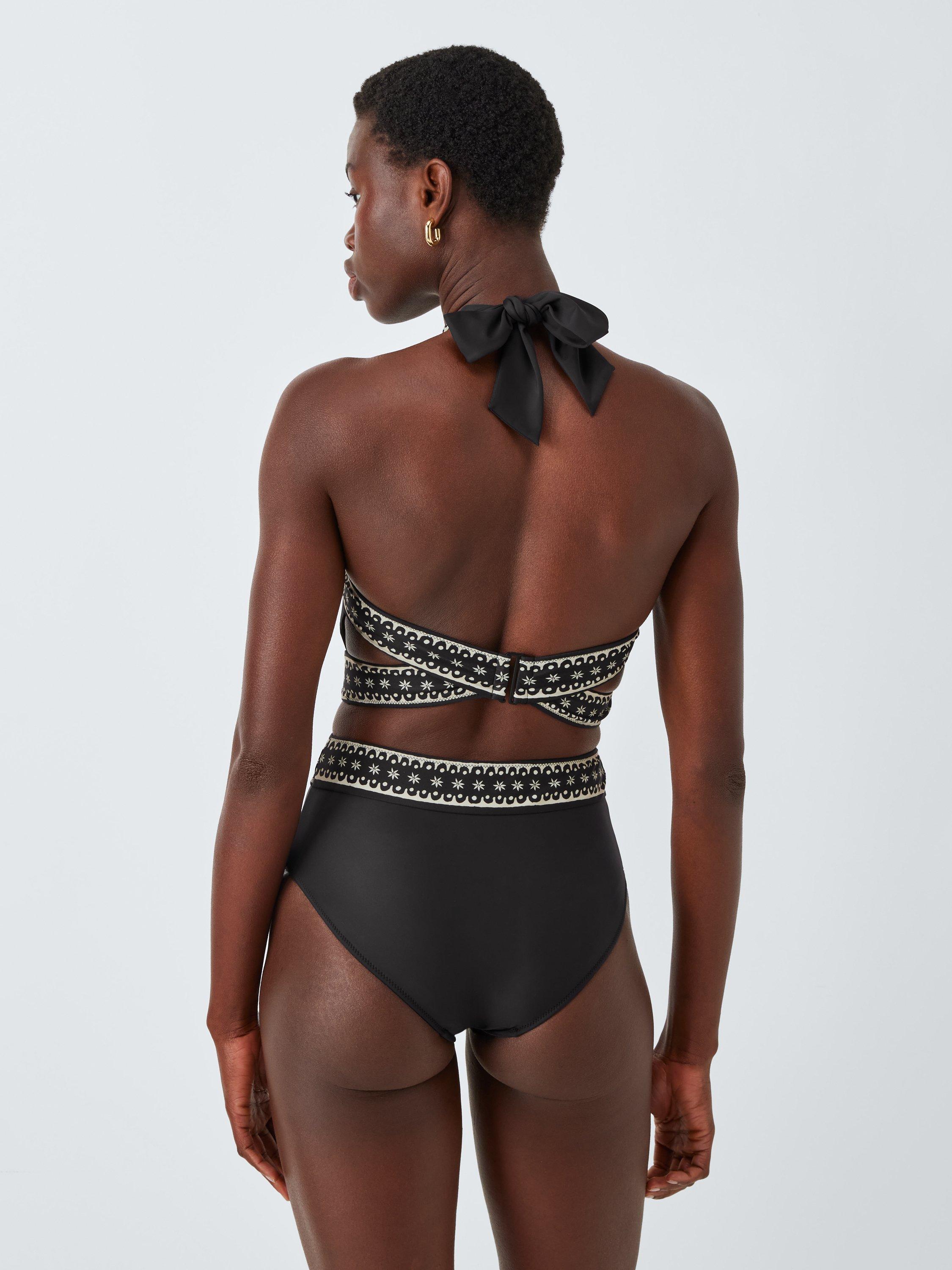 Product image 2 of 6, which shows John Lewis Oasis Cut Out Swimsuit, Black, 8