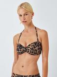 John Lewis Leopard Bandeau Bikini Top, Animal