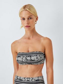 John Lewis Oasis Bandeau Bikini Top, Black, Black
