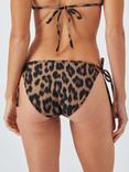 John Lewis Leopard Print Side Tie Bikini Bottoms, Animal