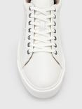 AllSaints Brody Low-Top Lace-Up Leather Trainers, White