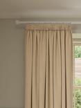 John Lewis Pure Cotton Pair Lined Pencil Pleat Curtains, Natural