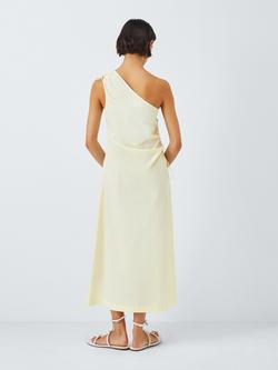 John Lewis ANYDAY Tie Detailing One Shoulder Dress, Yellow - view 2, Yellow