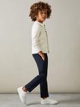 Reiss Kids' Lockhurst Cardigan, Off White