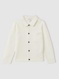 Reiss Kids' Lockhurst Cardigan, Off White