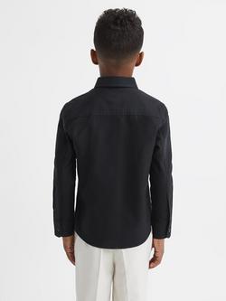 Reiss Kids' Greenwich Cotton Oxford Shirt - view 2, Black