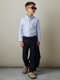 Reiss Kids' Greenwich Cotton Oxford Shirt, Soft Blue