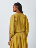 AND/OR Gwen Pleated Blouse, Olive Oil