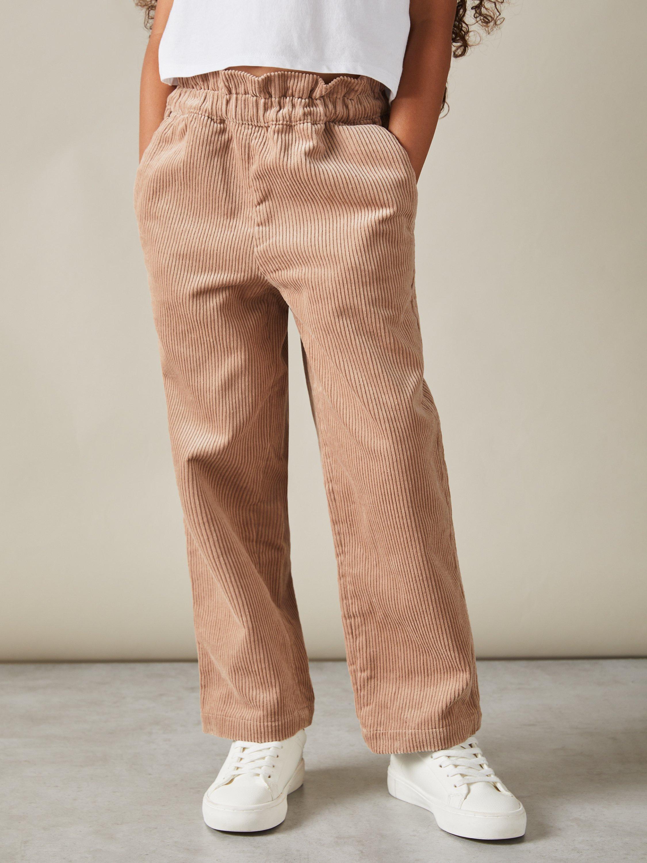 Reiss Kids' Samantha Cord Trousers, Camel