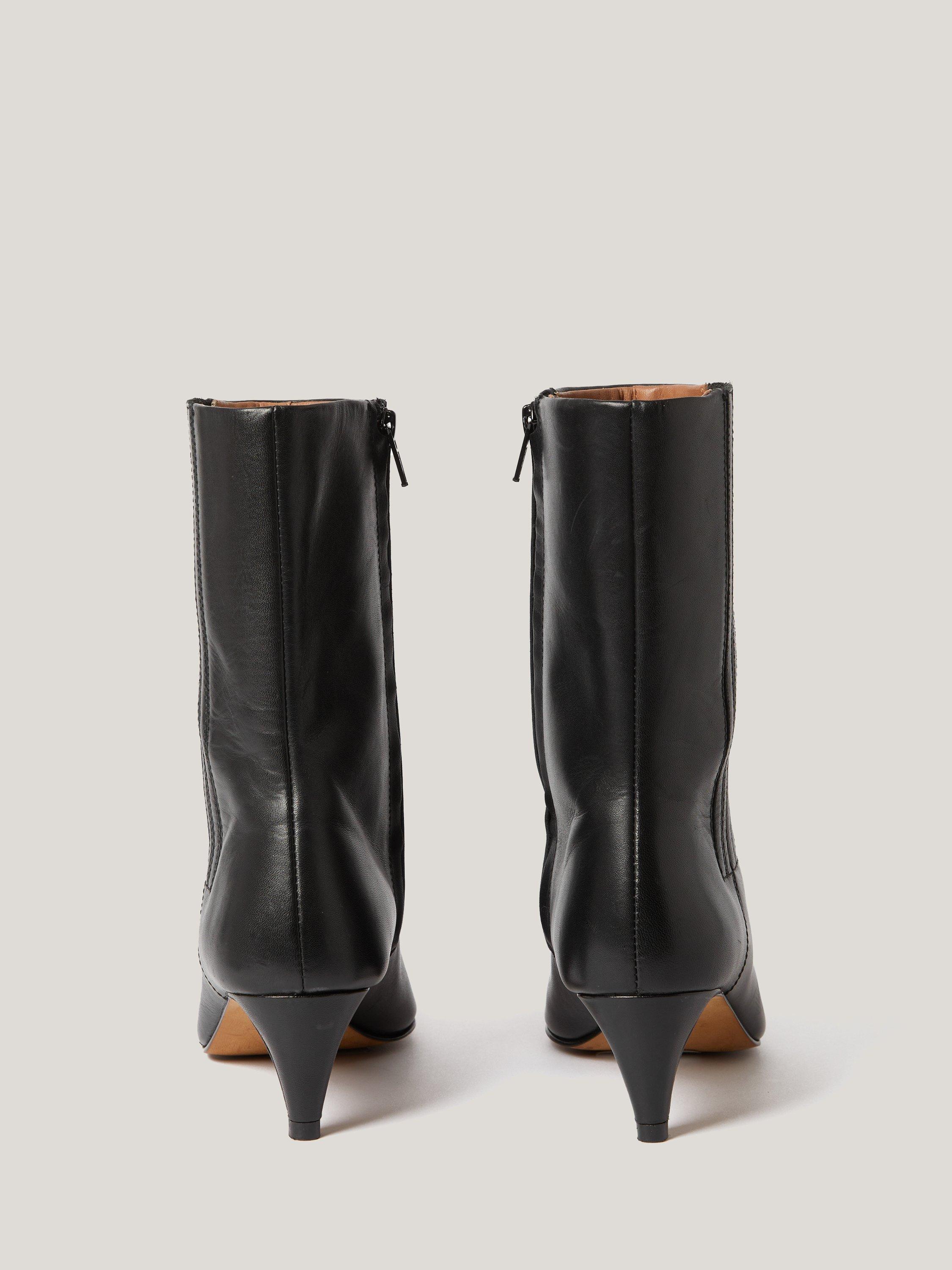 Product image 4 of 5, which shows Jigsaw Valerie Leather Ankle Boots, Black, EU36