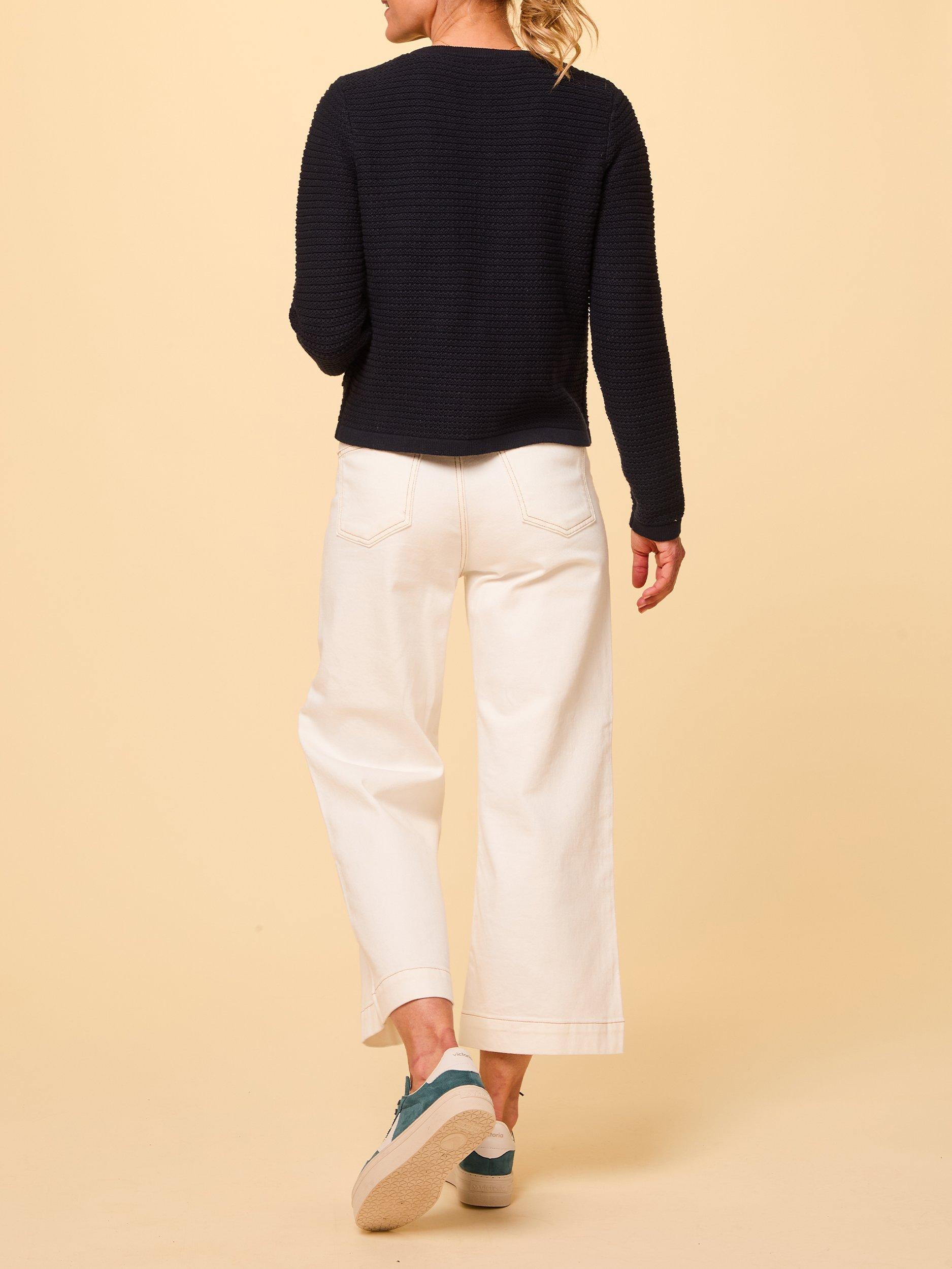 Product image 2 of 5, which shows Aspiga Wide Cropped Jeans, Ecru, XS