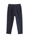 Lindex Kids' Herringbone Joggers, Dark Navy