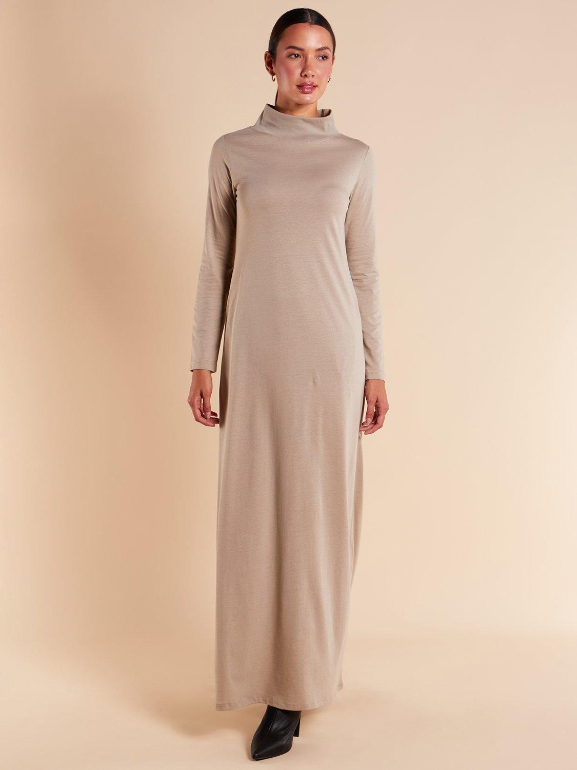Aab Turtleneck Neck Maxi Dress, Off White